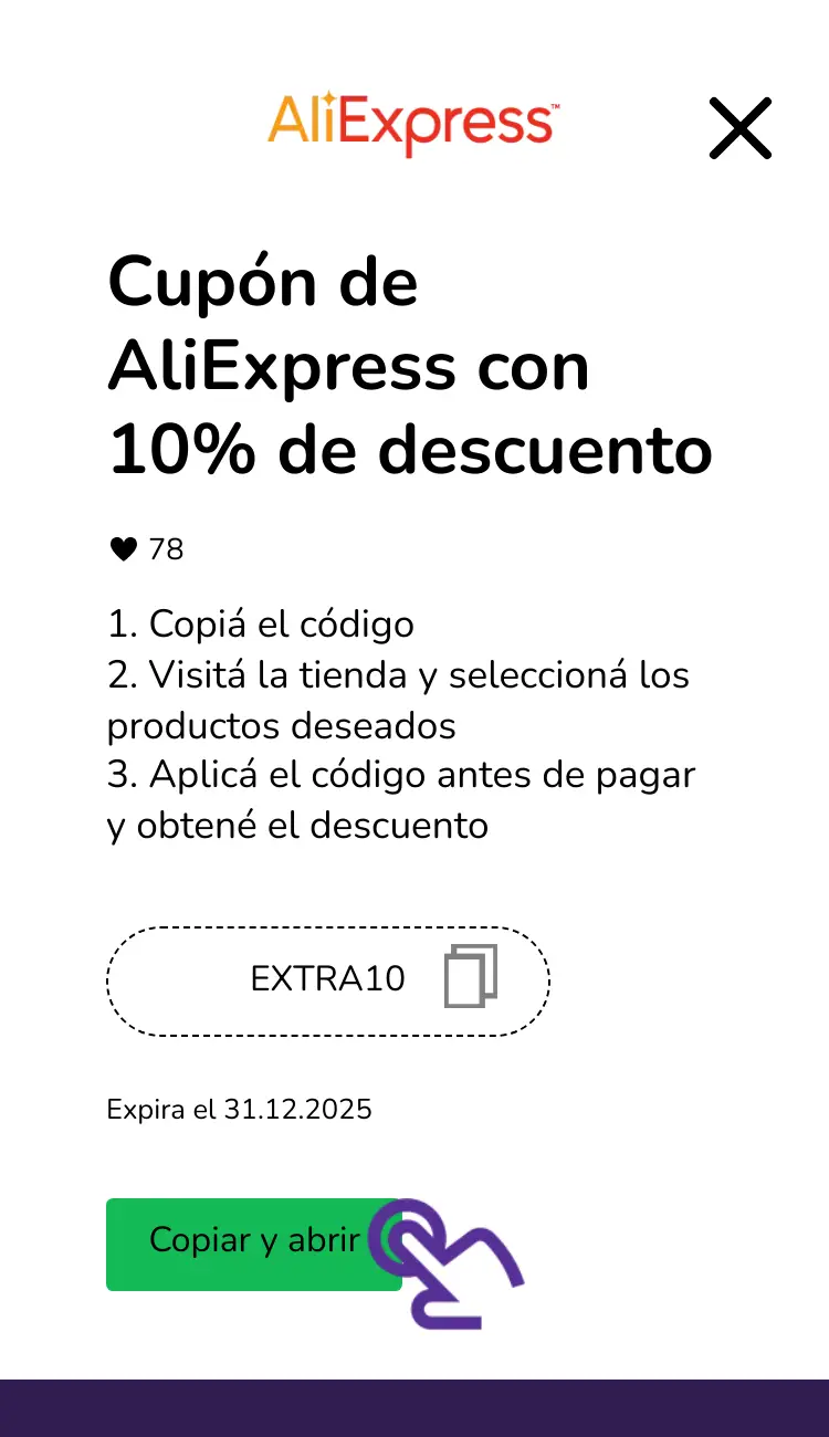 clic en el cupón