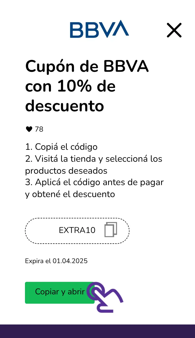 clic en el cupón