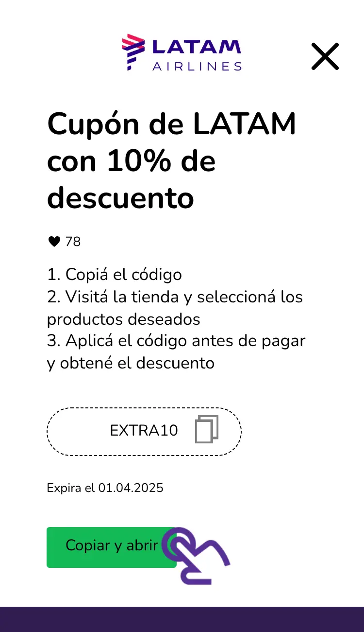 clic en el cupón