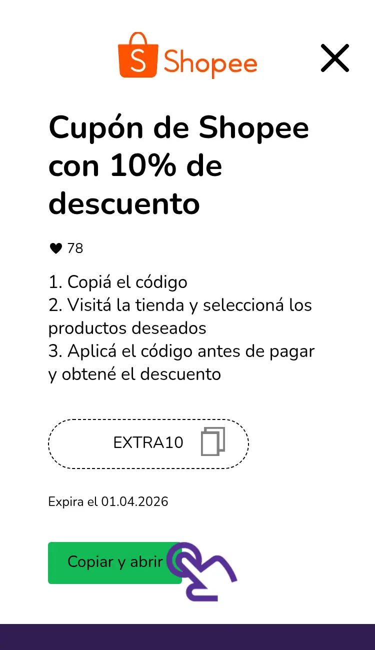 clic en el cupón